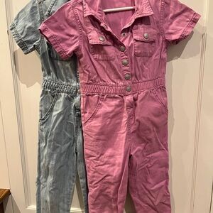 Stylish Pink and Blue denim Kids Jumpsuit lot